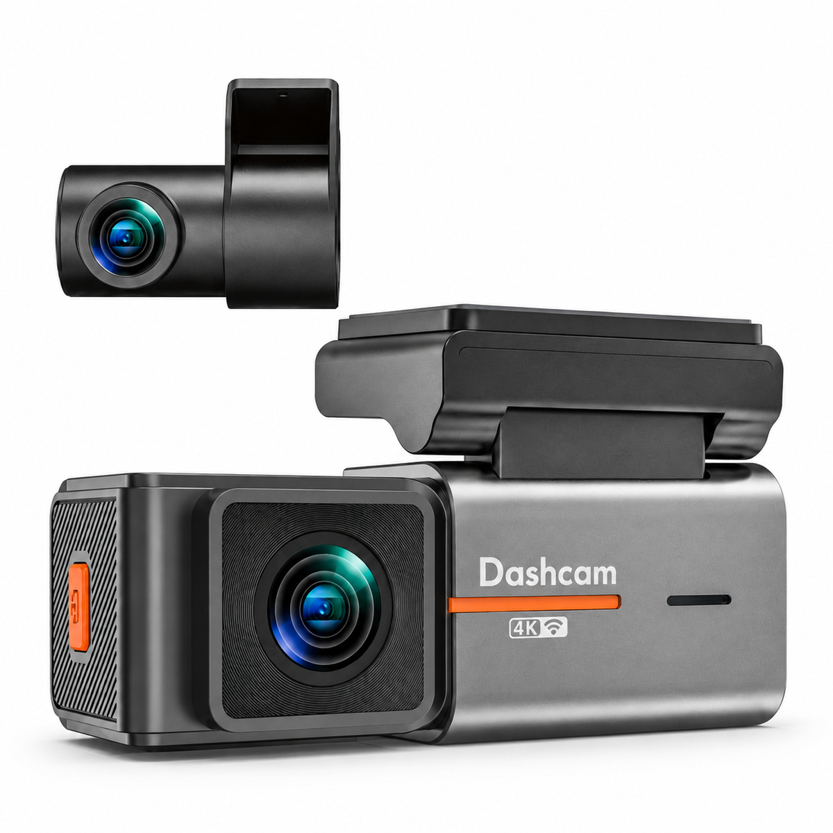 Dashcam Voiture 4K Avant + 1080P Arrière, WiFi, Vision Nocturne, G-Sensor