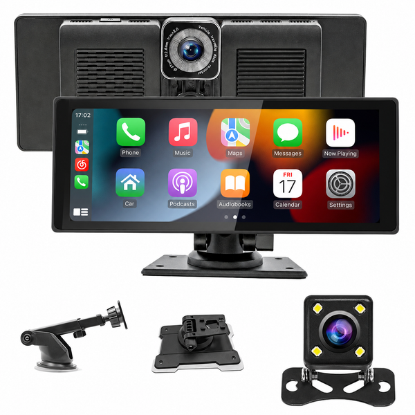 Écran CarPlay 10,26" sans fil avec dashcam et caméra de recul - Essentiel