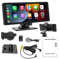 Écran CarPlay et Android Auto 10" sans fil, dashcam et caméra de recul incluses